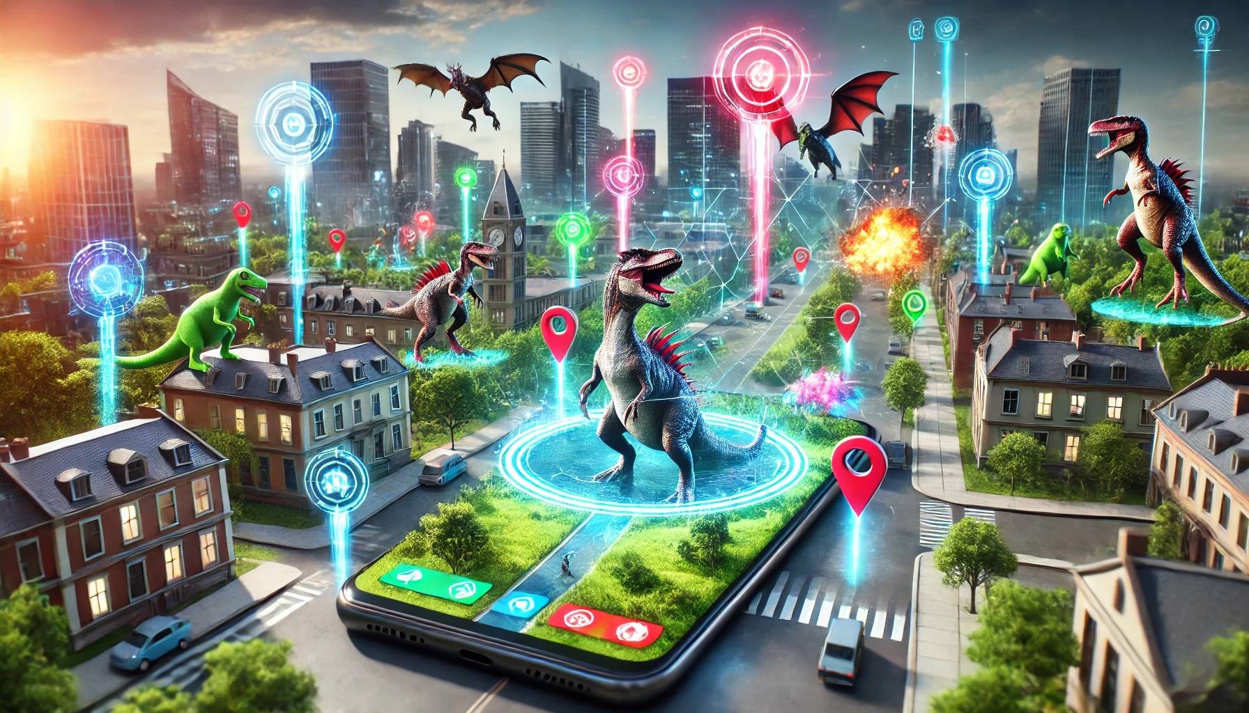 A dynamic mobile gaming experience with location-based tracking.